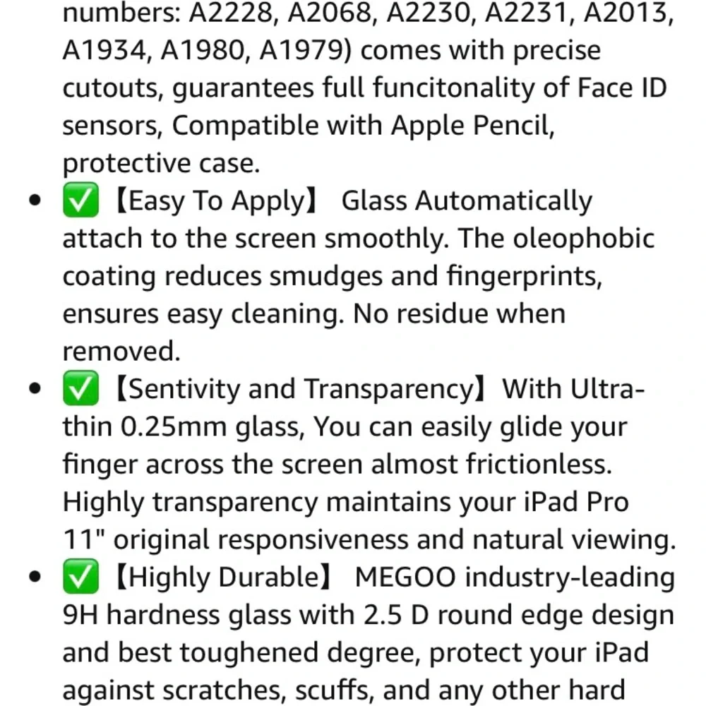 NWOT Screen Protector for IPad Pro 11inch